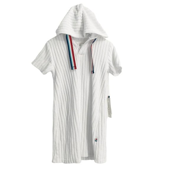 Sol Angeles Kids Size 4T White Terry Hooded Dress Swimsuit Coverup